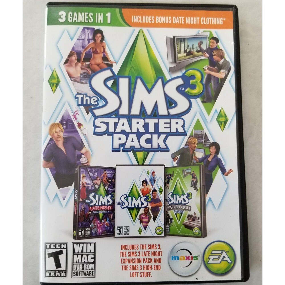 Sims 3 Starter dvd games 3 pack - 3 games in 1